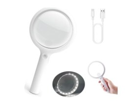 Lupa De Mão - Lente De Aumento Com Led Profissional - 30x 60x